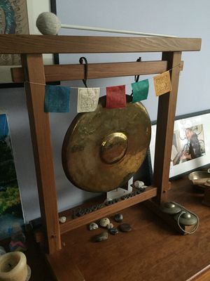 Gong with Redwood Frame 2