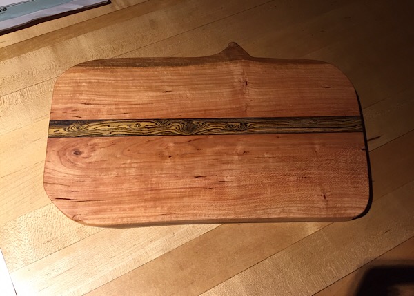 cherrywood and lacewood cuttingboard